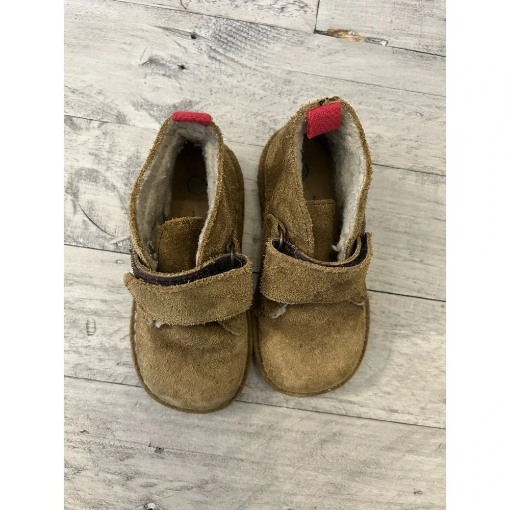 Mini Boden Boys Brown Suede Chukka Boots -Baby Boy Size 23 (US 7)